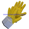 Yellow Latex Working Glove, Safety Cuff